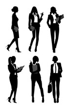 Silhouettes Of Businesswomen