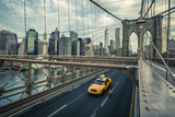 Fototapeta Mosty linowy / wiszący - Famous Brooklyn Bridge
