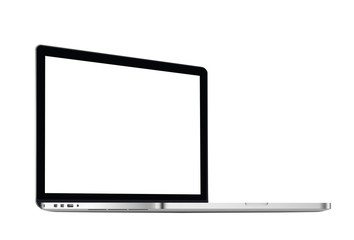 Poster - laptop with blank screen on white background - stock vector.