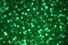 Beautiful Green Star Bokeh Background