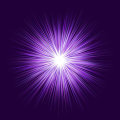 Poster - Purple abstract explosion, blast graphic design background