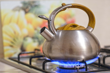 Wall Mural - Kettle on a stove