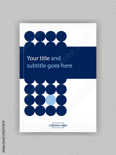 Blue Circles Annual Report With Geometric Figures Book Cover