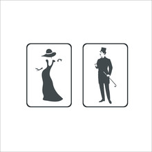 Restroom ,Toilet Icon. Male And Female WC Icon