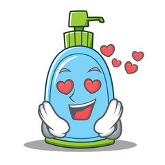 Wall Mural - In love liquid soap character cartoon