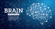 © BooblGum - Neon Brain Connections on Blue Background.