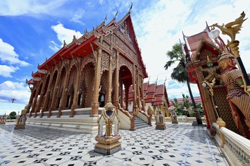 The temple building.