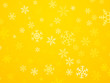 Christmas yellow background with snowflakes
