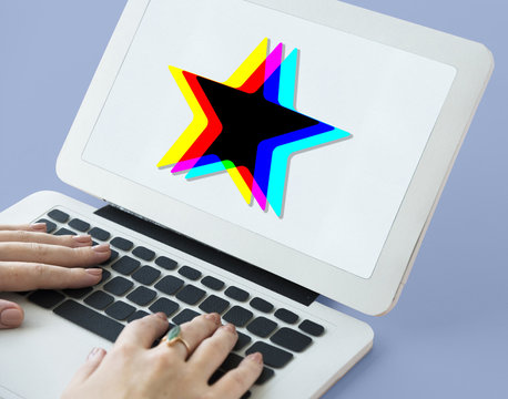 Computer laptop paper craft