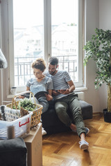 Wall Mural - Couple Moving In New Home