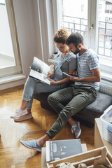 Wall Mural - Couple Moving In New Home