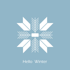 Wall Mural - snowflake icon. flat design. snowflake vector. hello winter
