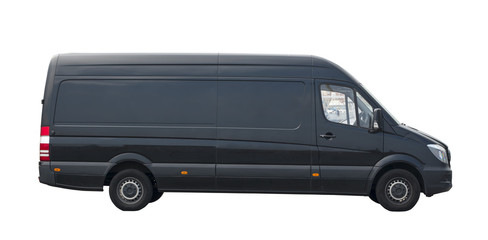 Wall Mural - Transportation van on the white background