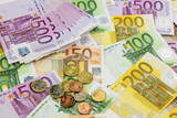 Fototapeta  - many different euro bills
