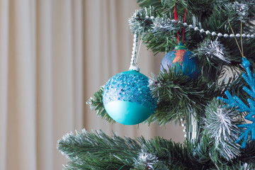 Decorations on the Christmas tree