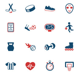 Wall Mural - sport color icon set