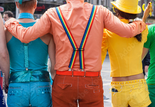 Fotografía Colorful Group of People at Gay Pride Parade