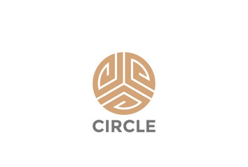 Poster - gold circle luxury fashion infinity loop logo design vector