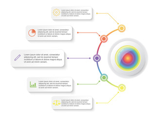 Poster - Timeline infographics design vector and marketing icons can be used for workflow layout, diagram, annual report, web design. Business concept with 5 options, steps or processes.