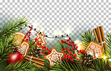 Wall Mural - traditional christmas border
