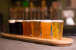 Rainbow color beer taster tray 