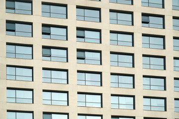 Wall Mural - close up on windows and wall of modern office building