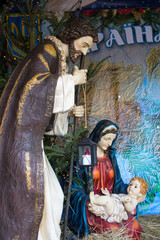 Wall Mural - nativity scene; Jesus Christ, Mary and Josef
