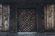 Old carved traditional Norwegian door

