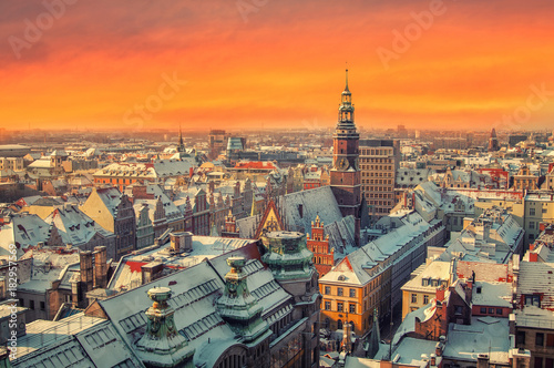 Fototapeta na szkło Polska. Widok na Wrocław