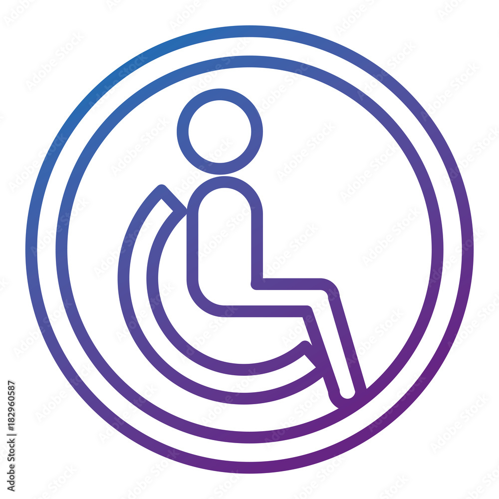 disable person silhouette icon vector illustration design Stock Vector ...