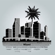 Miami skyline. Vector illustration