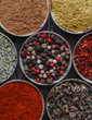 Big set of Indian spices and herbs .