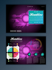 Wall Mural - Modern Vector abstract brochure, report or flyer design template