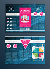 Wall Mural - Modern Vector abstract brochure, report or flyer design template