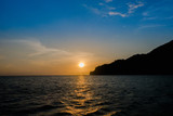 Fototapeta Desenie - Beautiful sunset in a caribean beach. Taganga