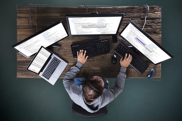 Poster - Hacker Stealing Data From Multiple Computer