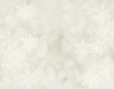 Fototapeta  - Białe płatki śniegu na jasnym kremowym tle.