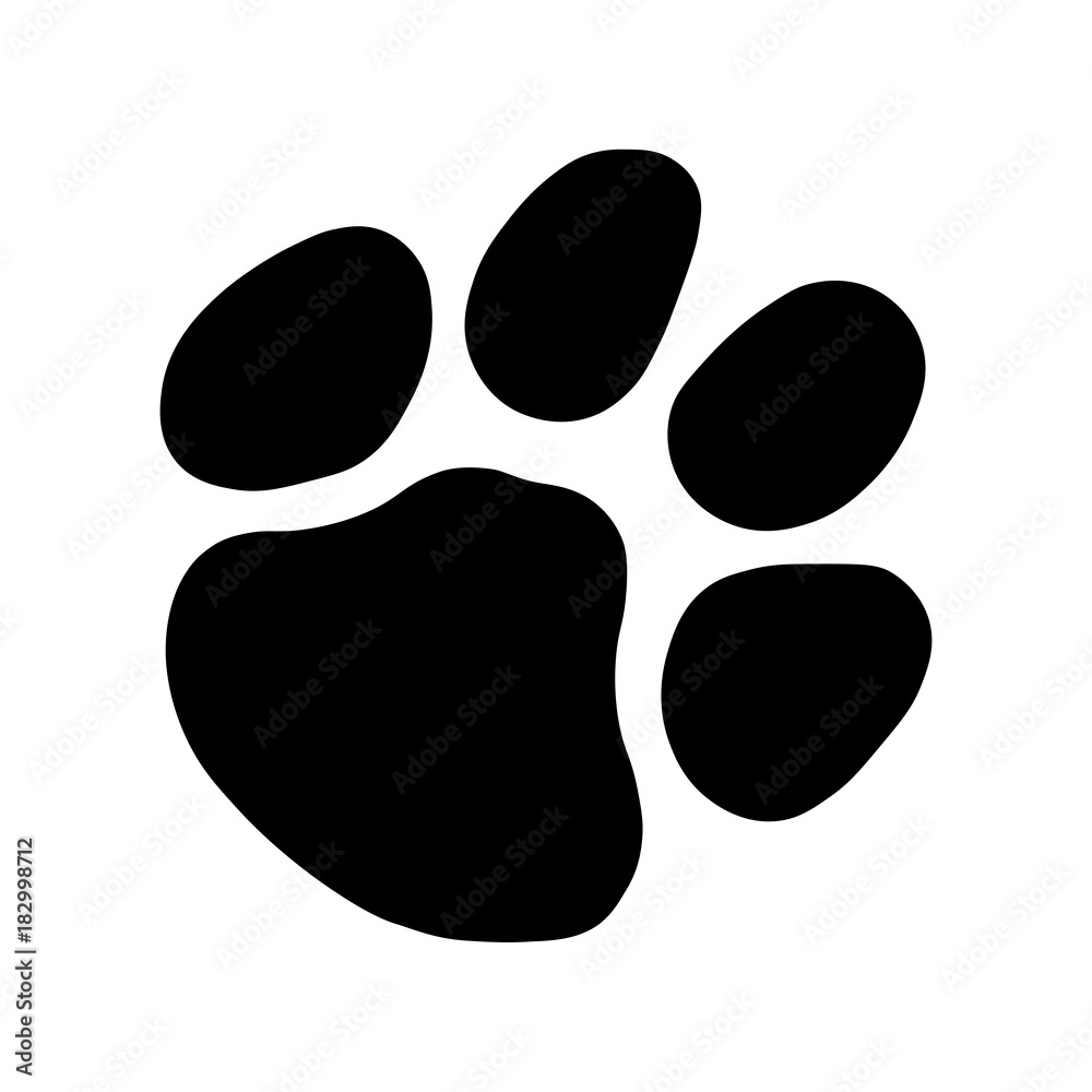 Cat Paw Footprint - obrazy, fototapety, plakaty 