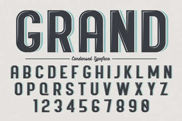 Poster - Decorative vector vintage retro typeface