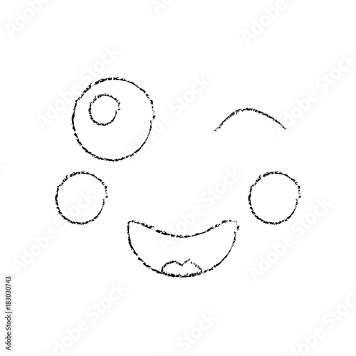 Wink Happy Face Emoji Icon Image Vector Illustration Design