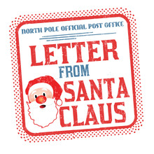 Letters From Santa Grunge Rubber Stamp