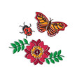 © Gstudio - flowers and butterfly icon image vector illustration design