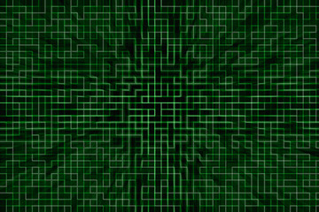 Poster - Green digital tile backdrop