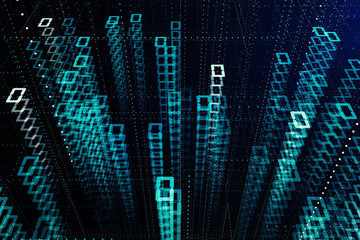 Fototapete - Binary code backdrop