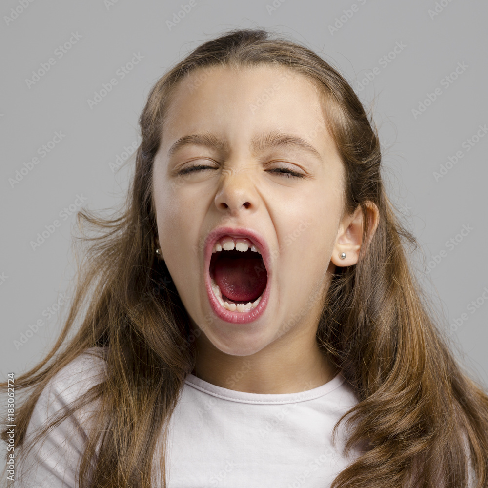 little open mouth Little girl with open mouth Stock Photo | Adobe Stock