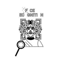Poster - Biometrics Scanning Icons Set Face Recognition Concept Vector Illustration