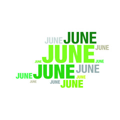 June month typography