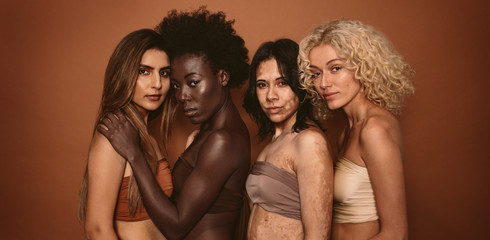 Wall Mural - group of diverse women standing together
