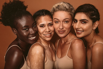 Wall Mural - beautiful woman with different skin types