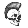 Punk skull illustration
